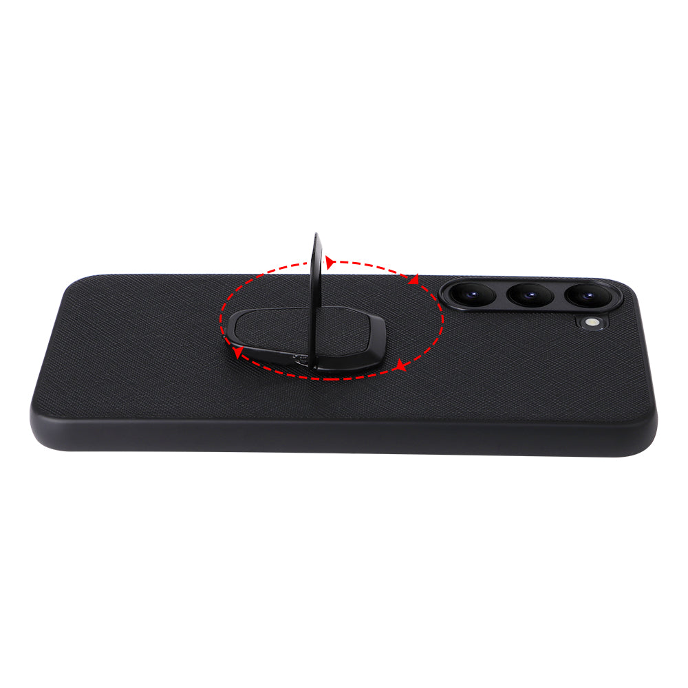 For Samsung Galaxy S23 Textured PU Leather Coated TPU PC Back Case Anti-Shock Lining Kickstand Protective Phone Cover For Samsung Galaxy S23 Textured PU Leather Coated TPU PC Back Case Anti-Shock Lining Kickstand Protective Phone Cover